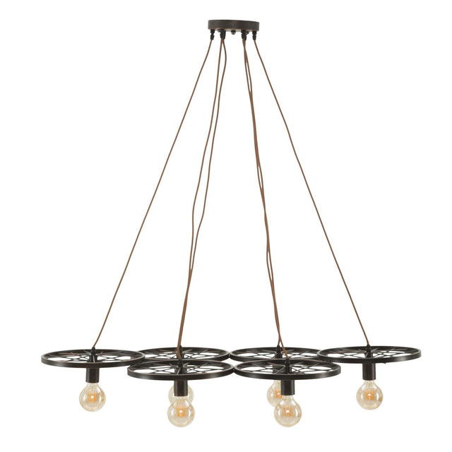 LAMPADARIO INDUST CIRCLE 6 LUCI CM 110X60X6