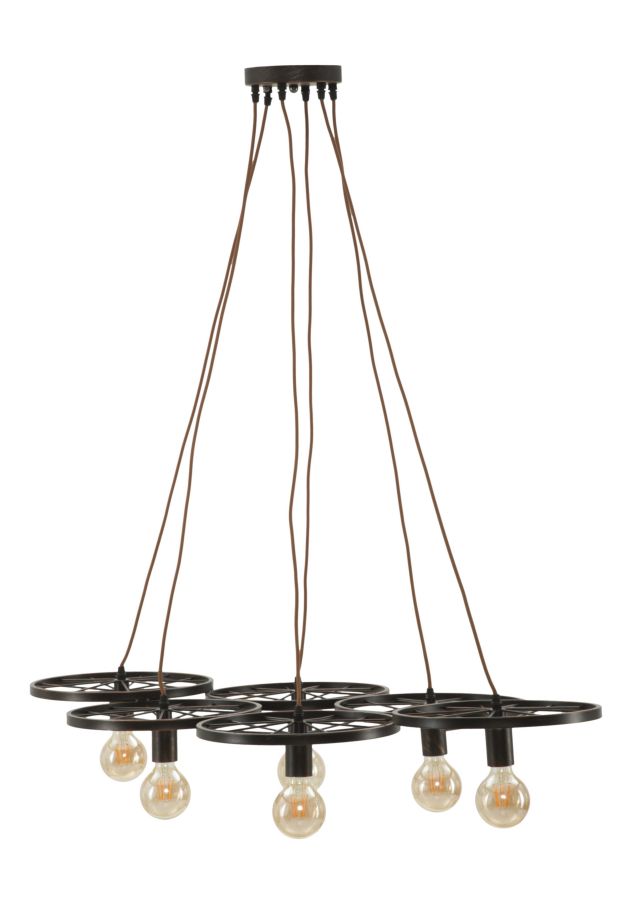 LAMPADARIO INDUST CIRCLE 6 LUCI CM 110X60X6