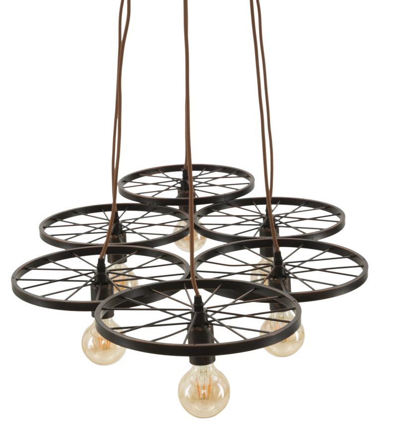 LAMPADARIO INDUST CIRCLE 6 LUCI CM 110X60X6