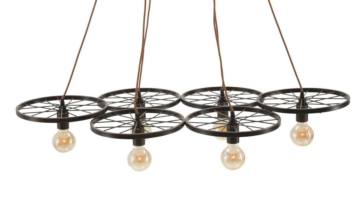 LAMPADARIO INDUST CIRCLE 6 LUCI CM 110X60X6