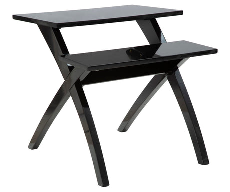 TAVOLINETTO 2 LIVELLI NERO CM 60X60X60