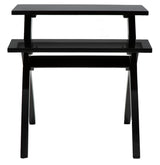 TAVOLINETTO 2 LIVELLI NERO CM 60X60X60