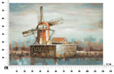 DIPINTO SU TELA MULINO A VENTO CM 120X3,7X80