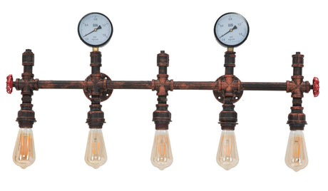 LAMPADA DA MURO INDUSTRY 5 LUCI CM 86X9X32