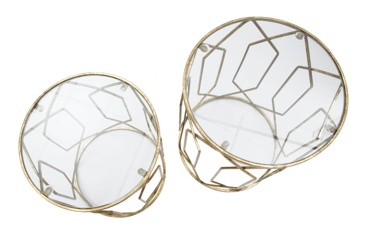 TAVOLINETTI TUNISI COPPIA CM Ø 42X53-38X47