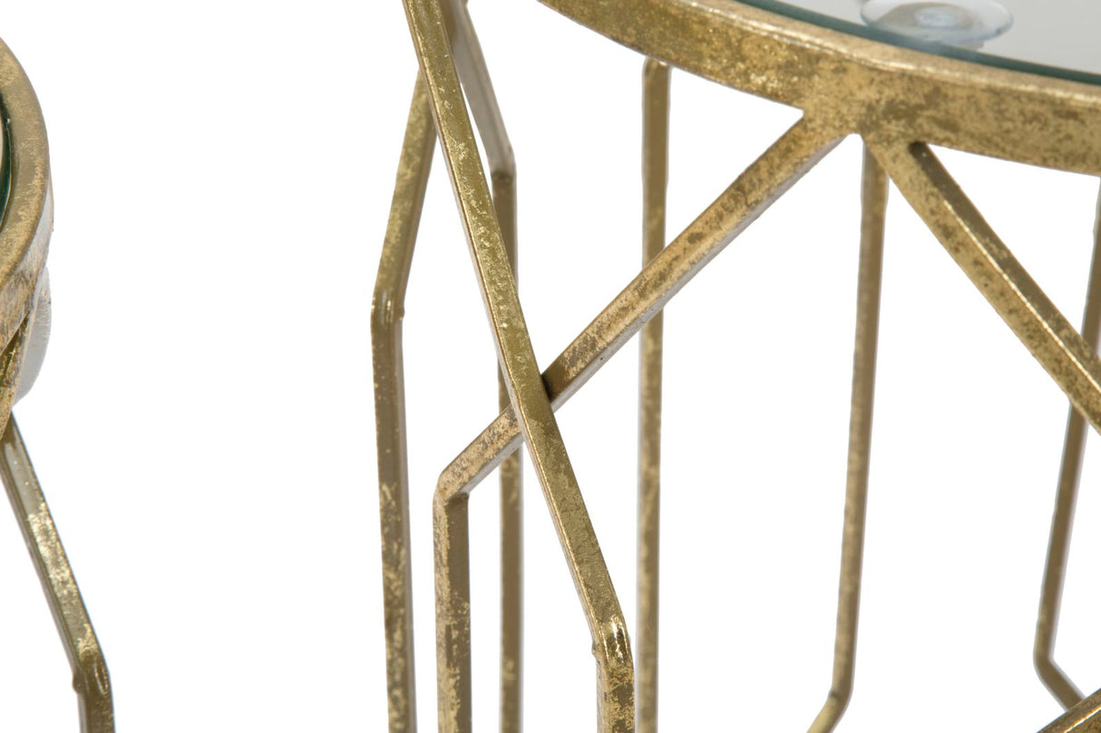 TAVOLINETTI TUNISI COPPIA CM Ø 42X53-38X47