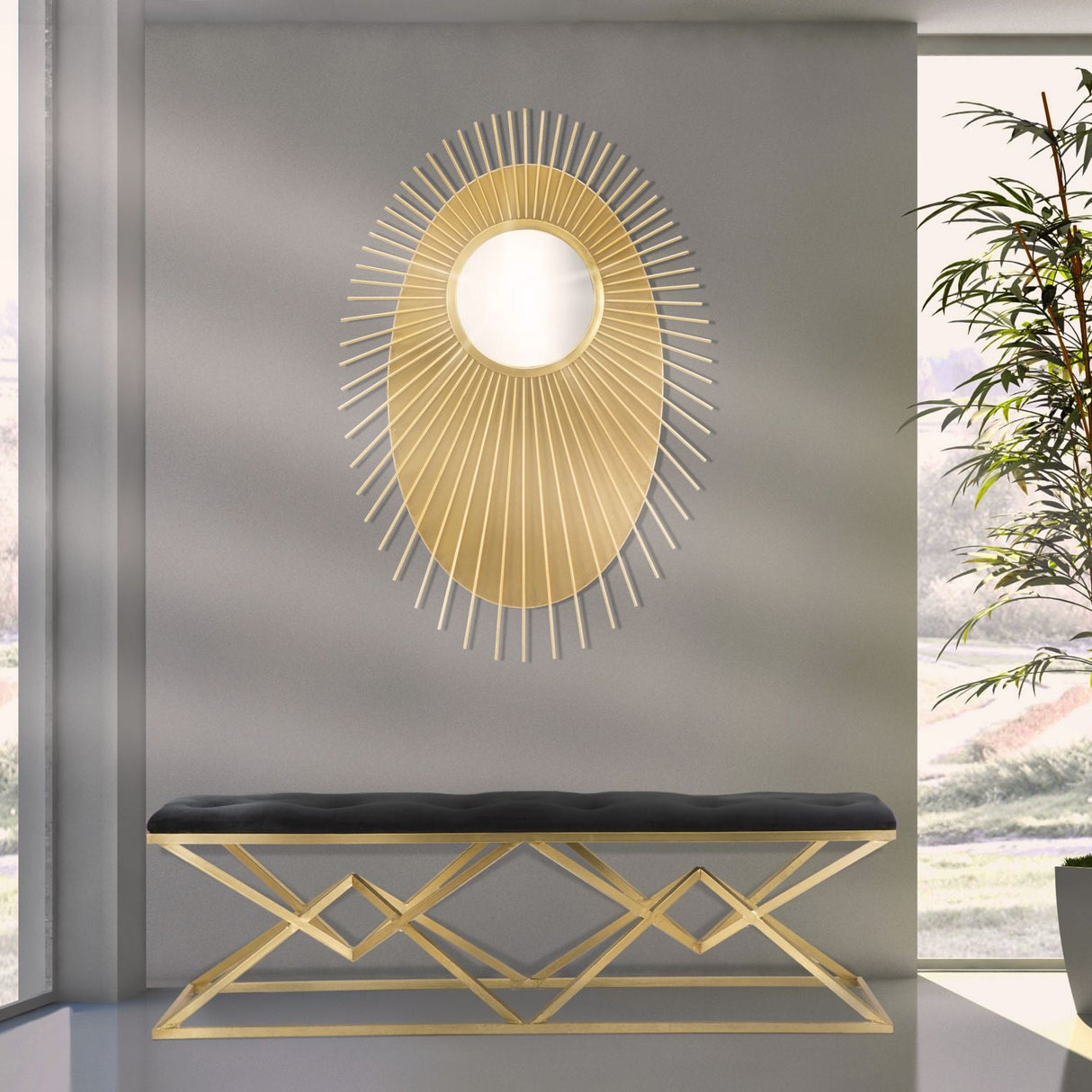SPECCHIO EYE GLAM CM 75X8X110,5 (MISURA INTERNA CM Ø 28)