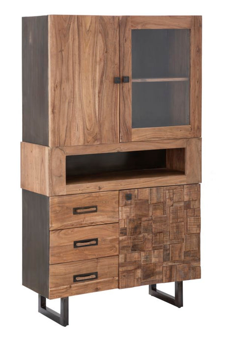 VETRINA MUMBAI (LEGNO DI ACACIA NILOTICA) CM 103X40X177