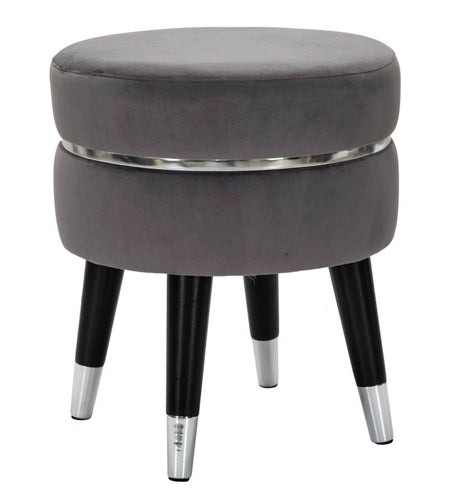 SGABELLO PARIS GRIGIO/SILVER CM Ø 35X40