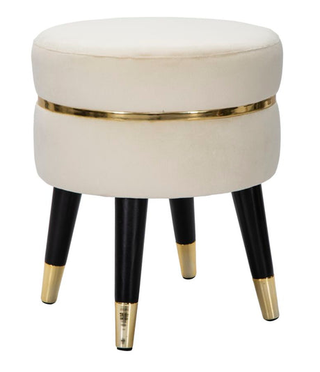 SGABELLO PARIS CREMA/GOLD CM Ø 35X40