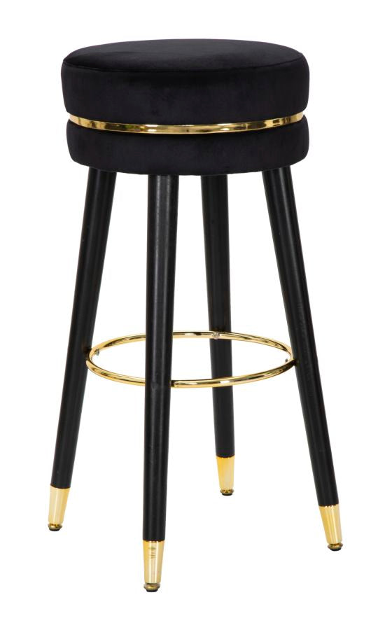 SGABELLO BAR PARIS NERO/GOLD CM Ø 35X74