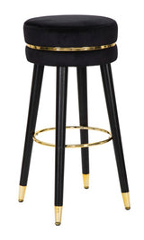 SGABELLO BAR PARIS NERO/GOLD CM Ø 35X74