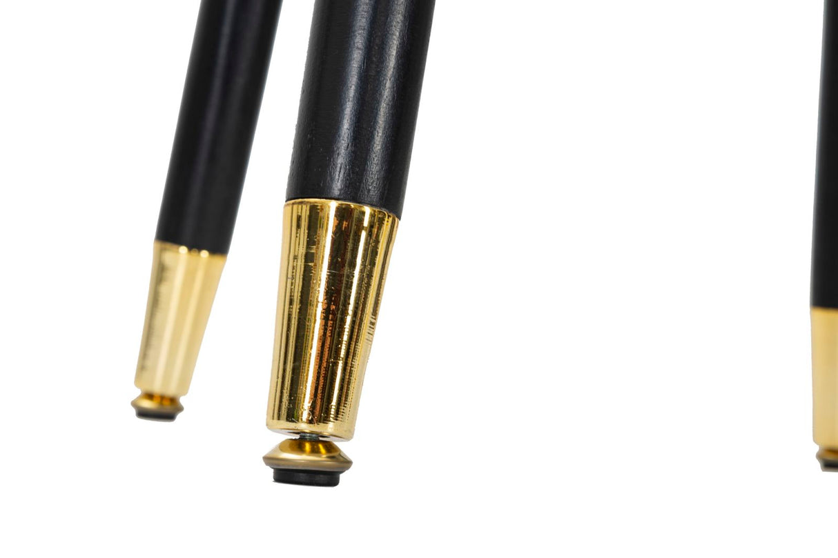 SGABELLO BAR PARIS NERO/GOLD CM Ø 35X74