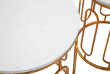 TAVOLINETTI TORY MARBLE COPPIA CM Ø 46X55-39X48