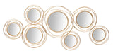 PANNELLO/SPECCHIO GOLD ROUND CM 124