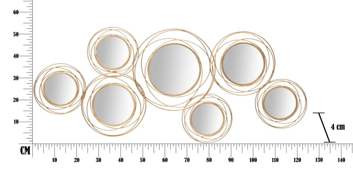PANNELLO/SPECCHIO GOLD ROUND - FERRETTI