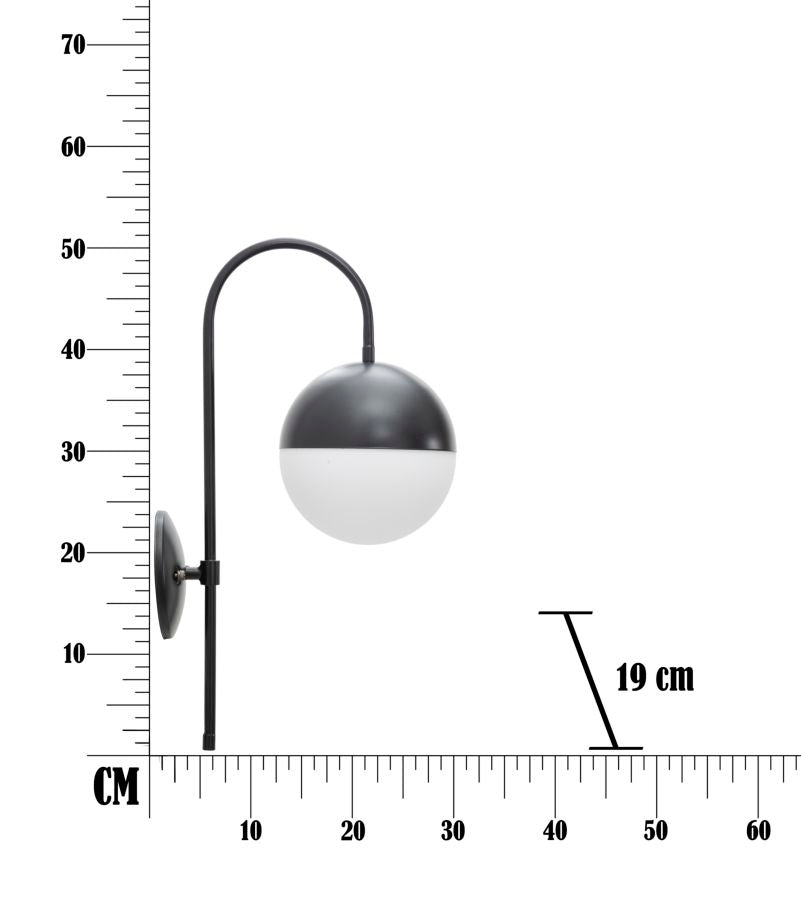 LAMPADA DA MURO DARKY STREET CM 19X31X51