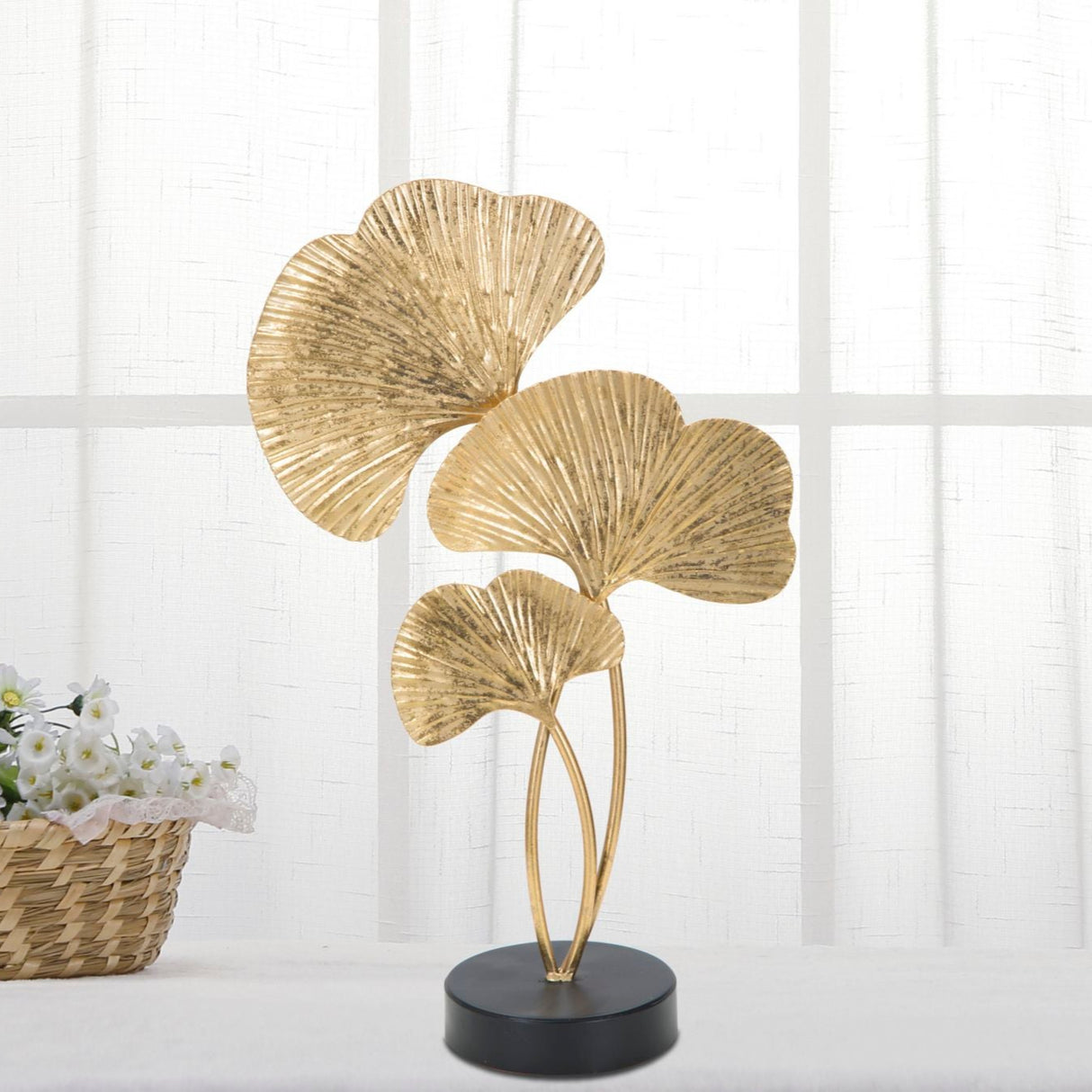 SCULTURA FOGLIE CM 24,5X10,5X40,5