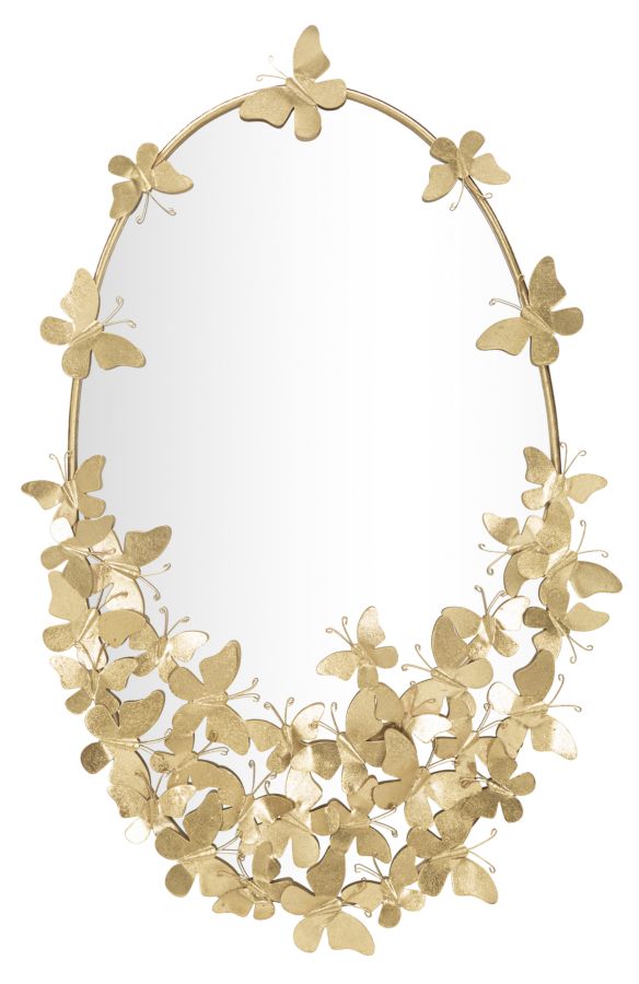 SPECCHIO GLAM OVAL BUTTERFLY CM 59X3X89