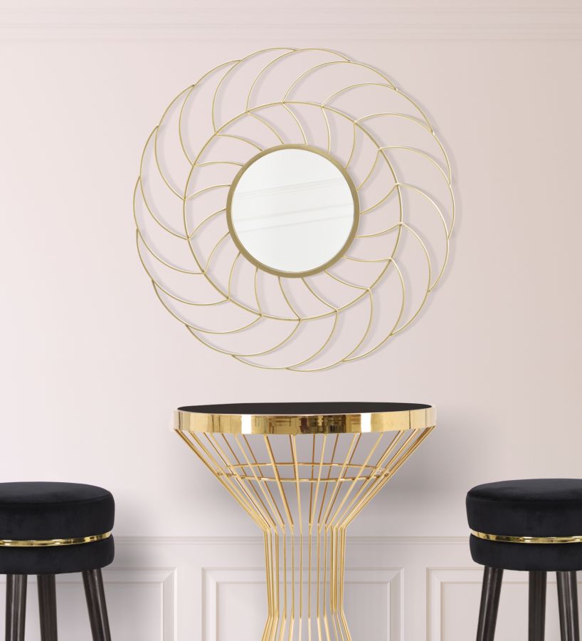 SPECCHIO SUNFLOWER CM Ø 88X7 (MISURA SPECCHIO CM Ø 33)