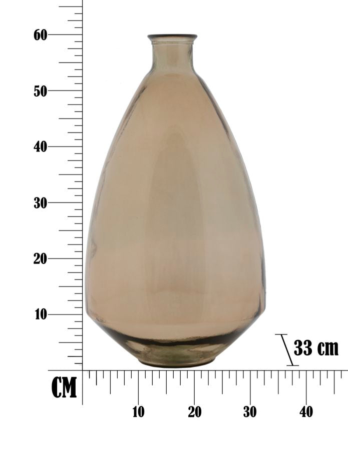 VASO JARRON ADOBE VETRO RICICLATO CM Ø 33X60  (MADE IN SPAIN)