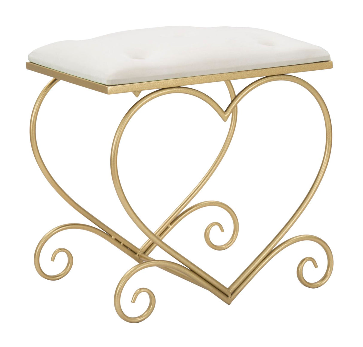 SGABELLO HEART CREMA CM 50X37