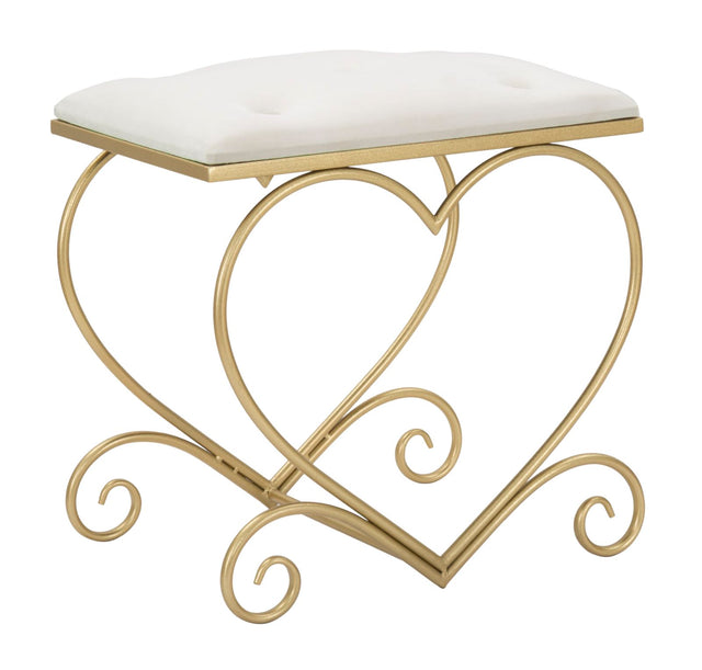 SGABELLO HEART CREMA CM 50X37