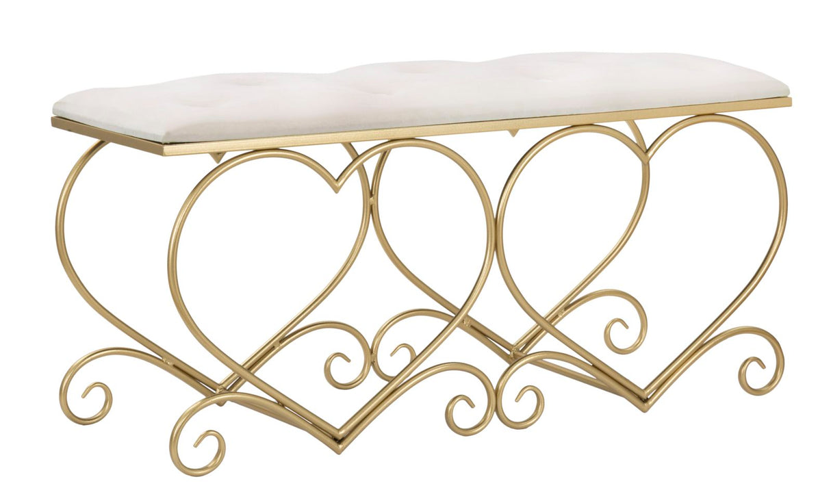 PANCA HEART CREMA CM 105X37
