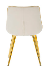 SEDIA PARIS CREMA/GOLD SET 2 PZ CM 51X59X79