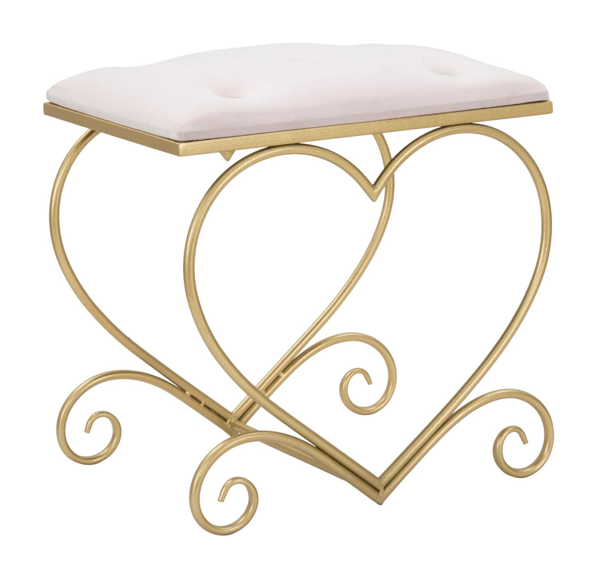 SGABELLO HEART ROSA CM 50X37