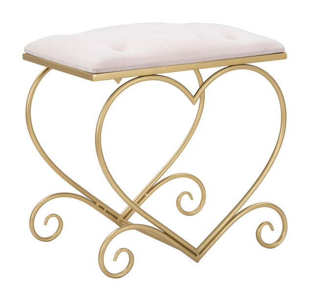 SGABELLO HEART ROSA CM 50X37