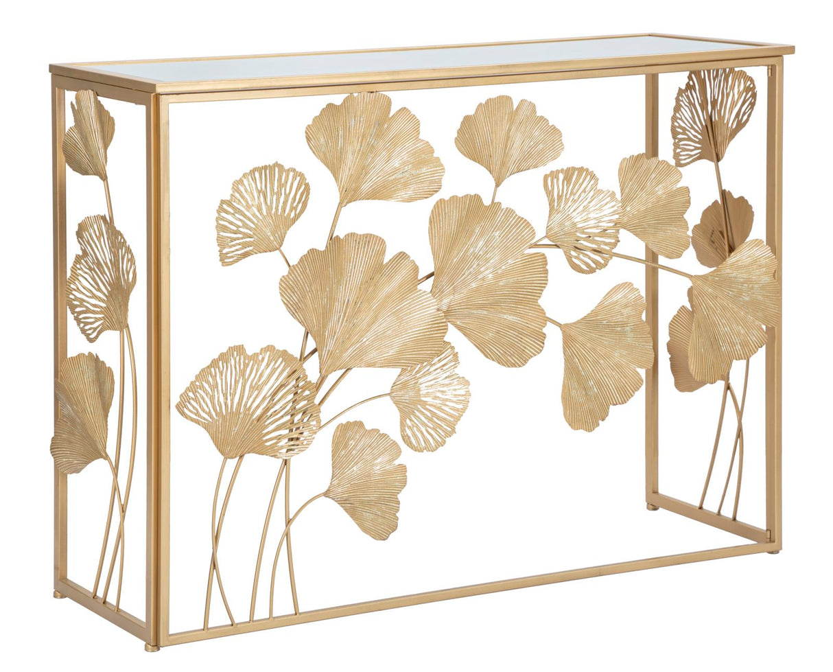 CONSOLE IN FERRO LEAF CM 108X36