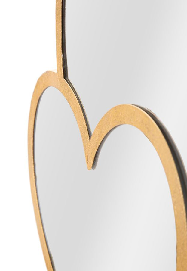 SPECCHIO GLAM DOUBLE HEART CM 65X2X50 (MISURA INTERNA CM 60X45)