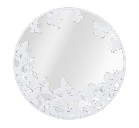 SPECCHIO ROTONDO WHITE BUTTERFLY CM 62