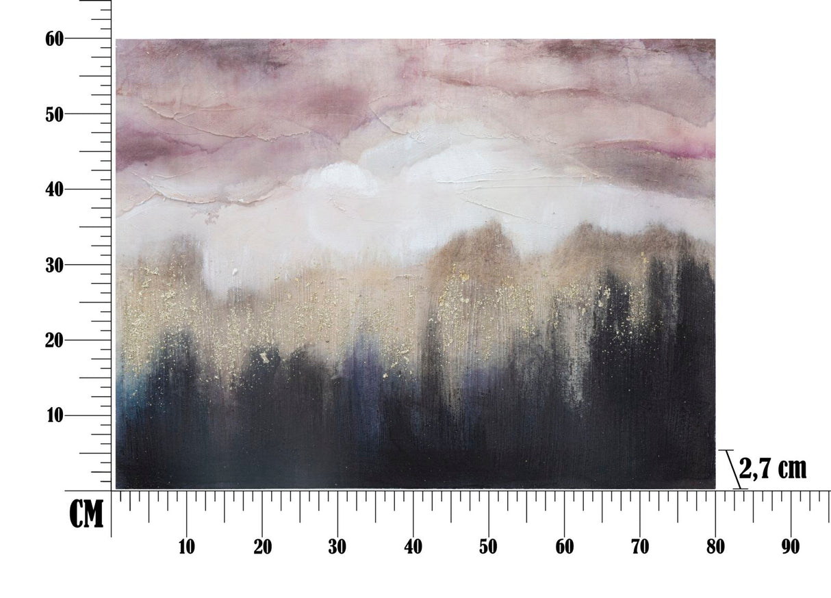 DIPINTO SU TELA PINK MOUNTAIN CM 80X2,7X60