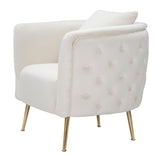 POLTRONA BUCAREST CREMA CM 76X74X73