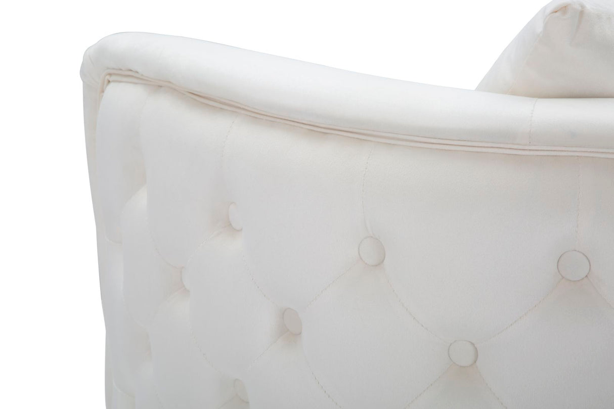 POLTRONA BUCAREST CREMA CM 76X74X73