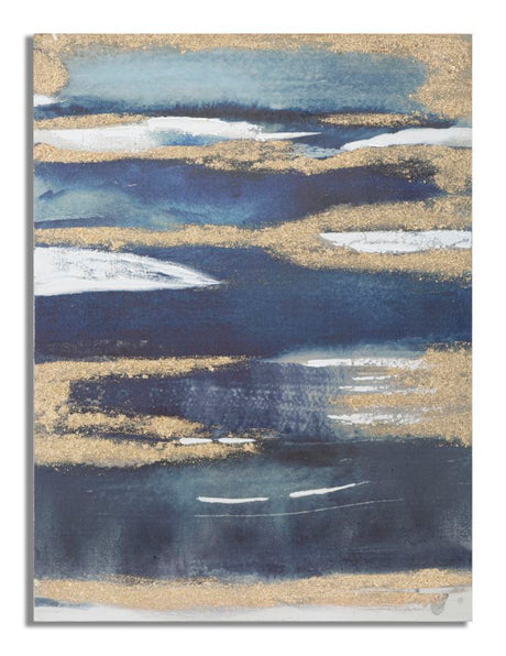 DIPINTO SU TELA DARK BLUE CM 60X2
