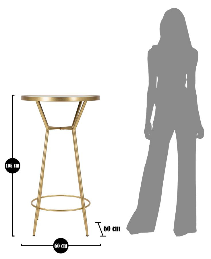 TAVOLO BAR CIRCLE CM Ø 60X105