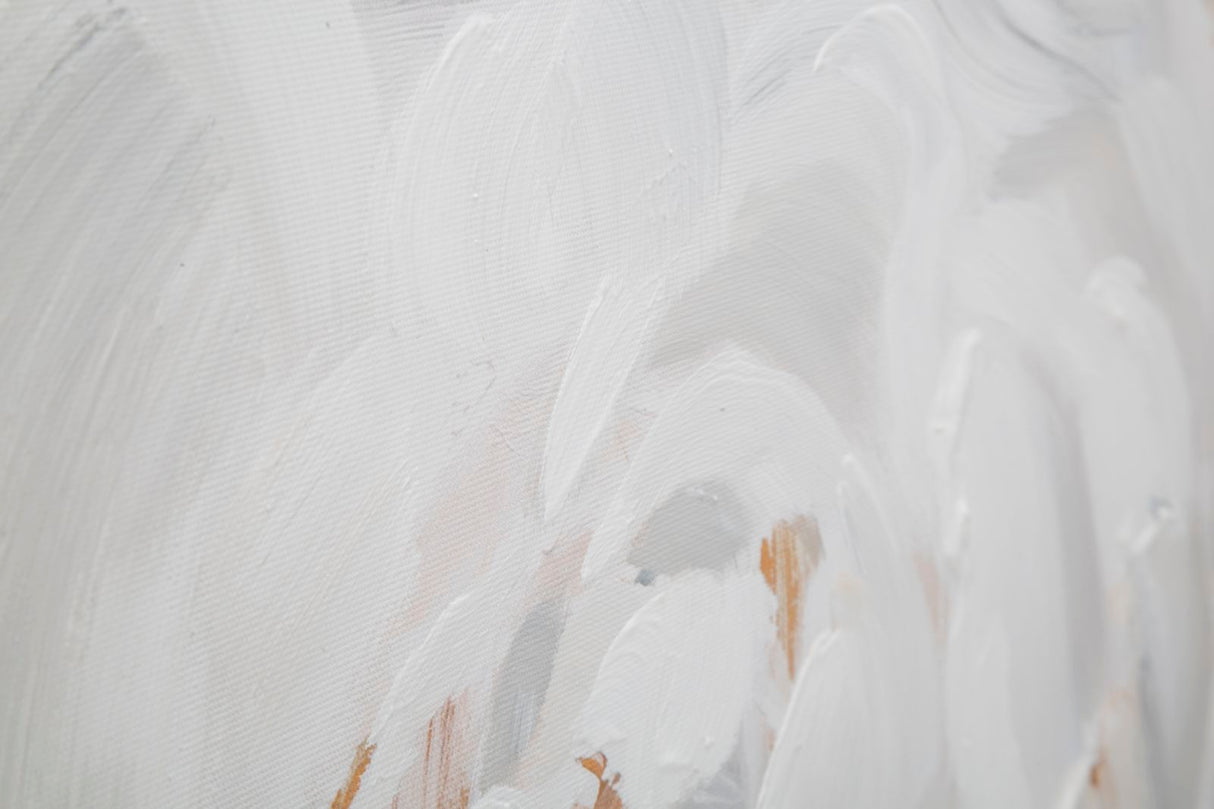 DIPINTO SU TELA WHITE FLOWER -A- CM 90X3,7X90