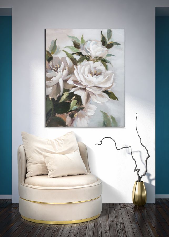 DIPINTO SU TELA FLOWER&LEAF CM 80X3,7X100