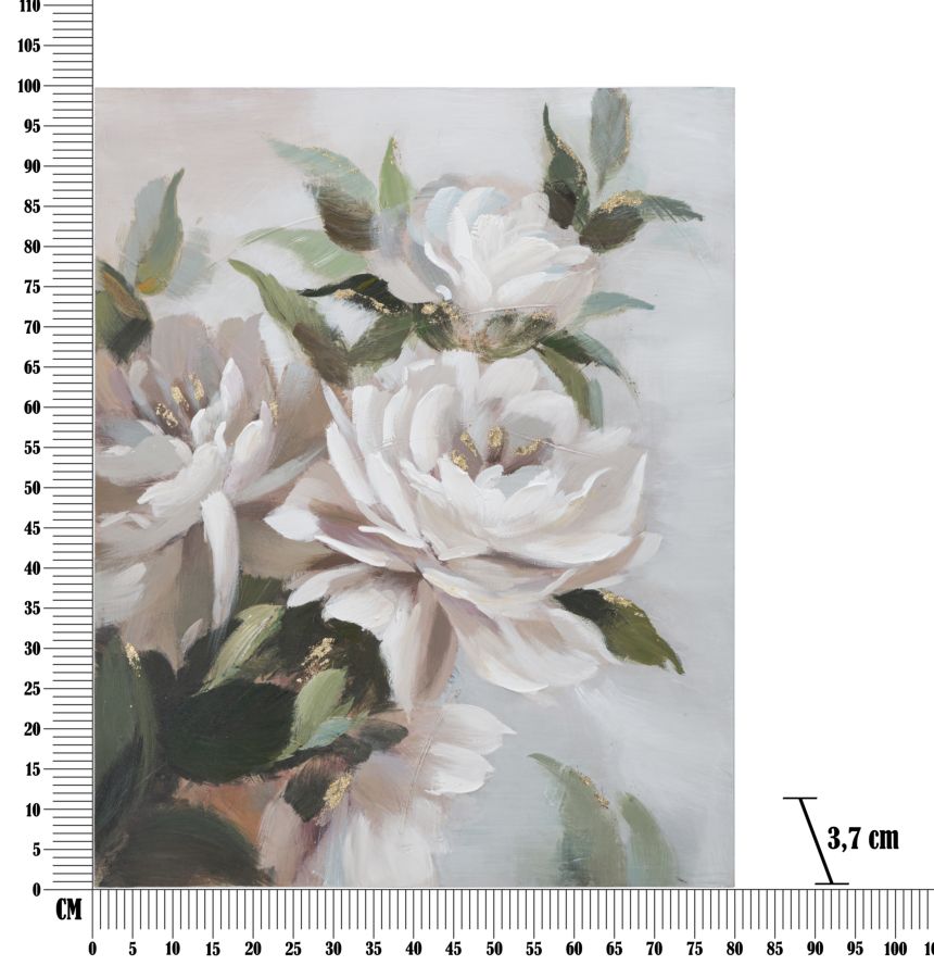 DIPINTO SU TELA FLOWER&LEAF CM 80X3,7X100