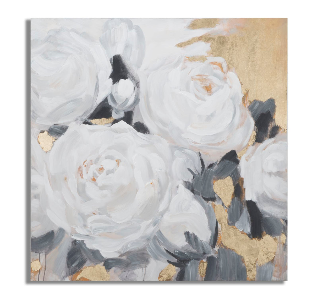 DIPINTO SU TELA WHITE FLOWER -A- CM 90X3