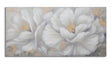 DIPINTO SU TELA WHITE/GOLD FLOWER CM 
140X3