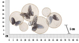 PANNELLO IN FERRO BUTTERFLY DARK CM 66X5X38