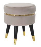 SGABELLO PARIS GRIGIO/GOLD CM Ø 35X40