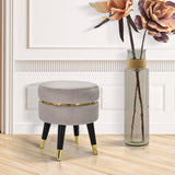 SGABELLO PARIS GRIGIO/GOLD CM Ø 35X40,5