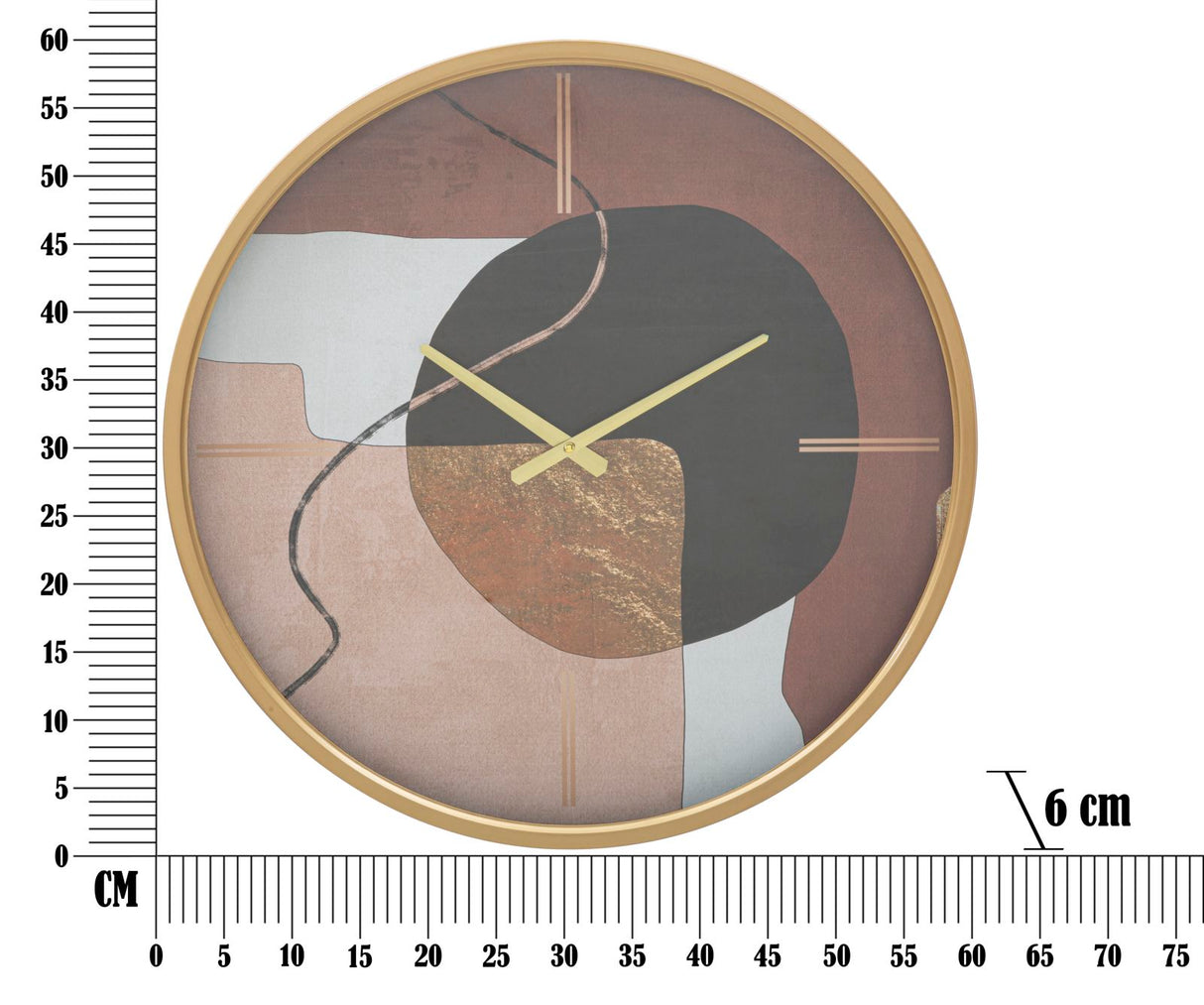 OROLOGIO DA MURO ART RED CM Ø 60X6