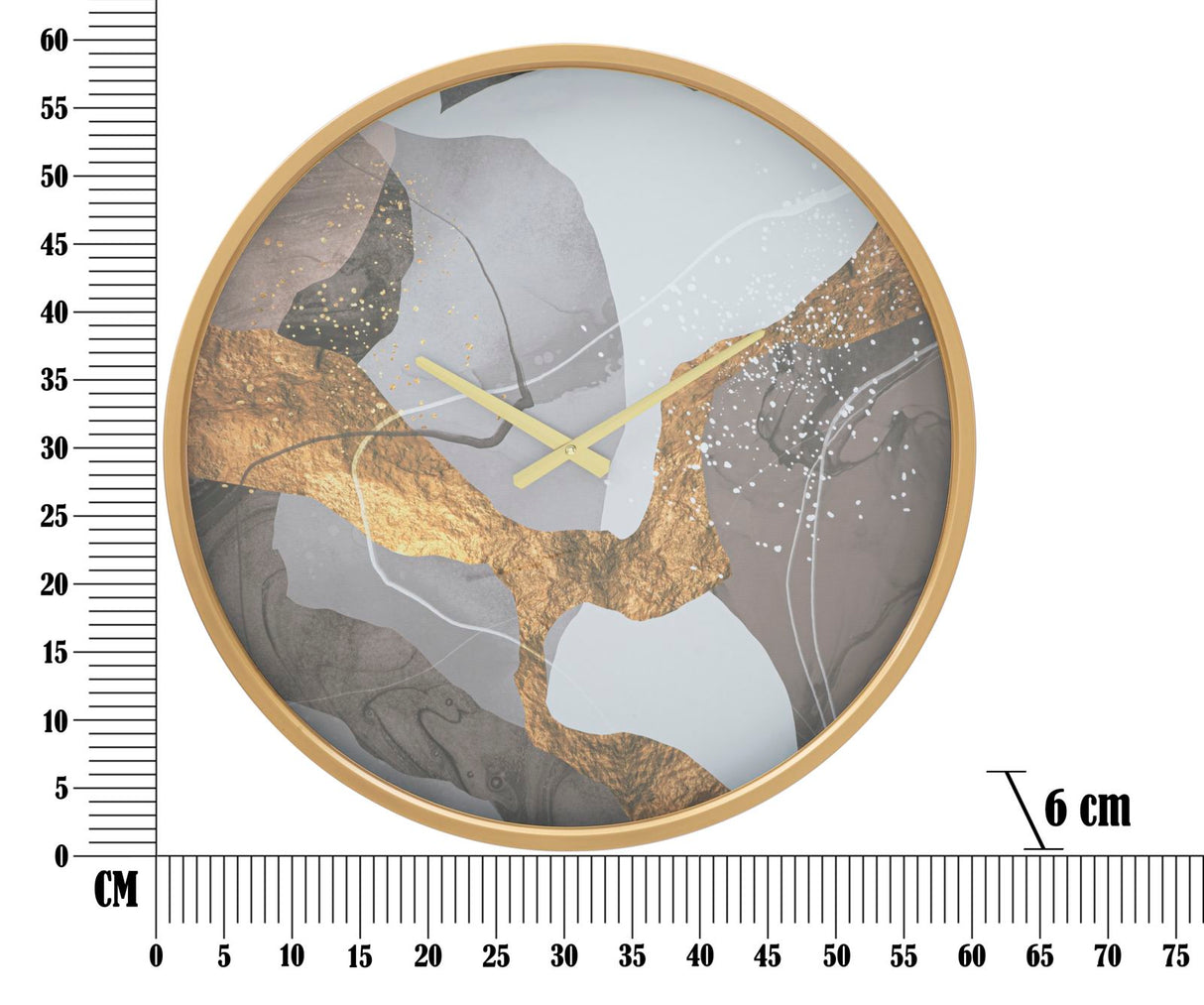 OROLOGIO DA MURO ART GREY CM Ø 60X6
