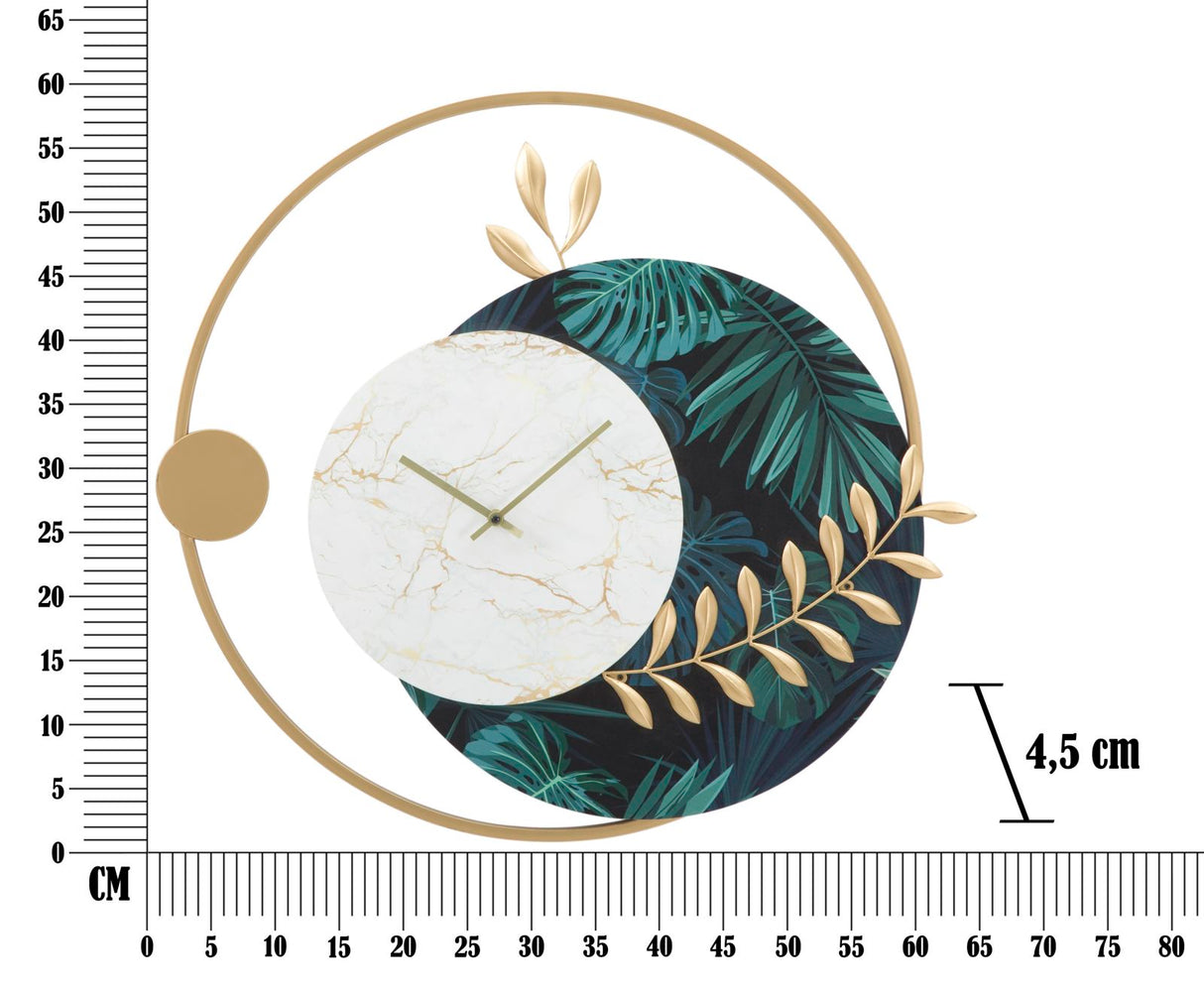 OROLOGIO DA MURO ROUNDY GREEN CM 65X4,5X60